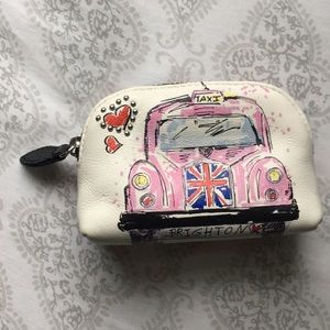 Brighton change purse with british flag and taxi